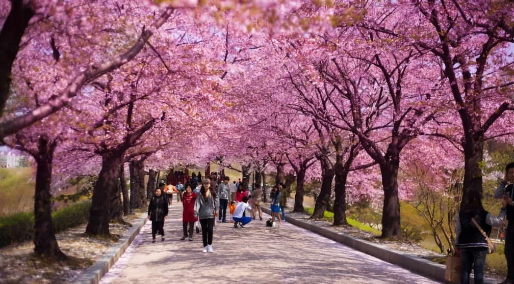 cherry blossom tree in hunza